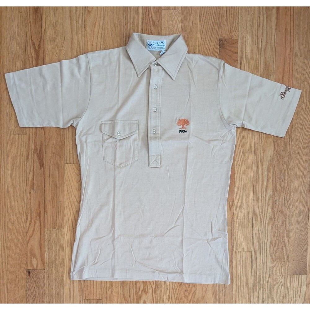 Vintage Pickering Golf Polo Shirt Mens Medium USA PGA Championship 1988 Oaktree